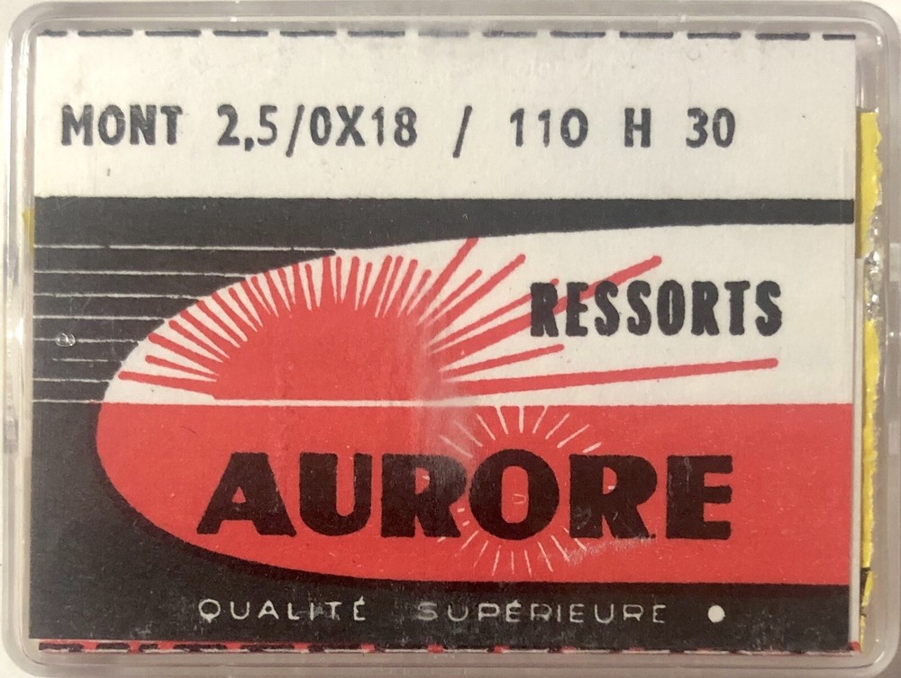 1X=1 Mainspring 1.10 X 0.085 Ø 8.5 Watch Spring 110 H 30 - 2.5 / 0 X 18