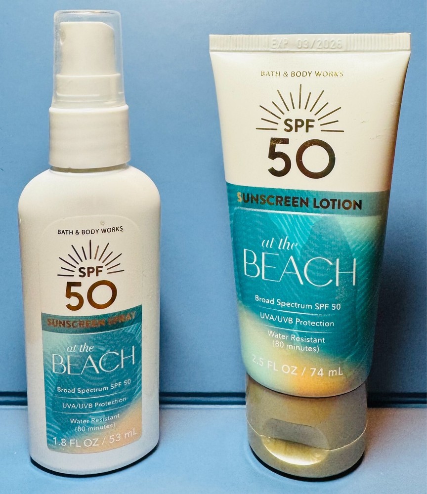 NEW 2PC Beach Travel Sunscreen Set by Bath & Body Works with FREE SHIPPING