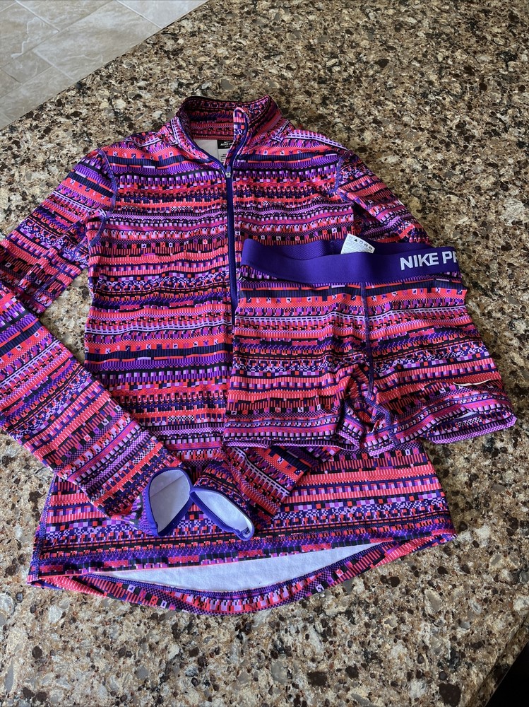 Nike Pro Compression Short and top set tribal print size small