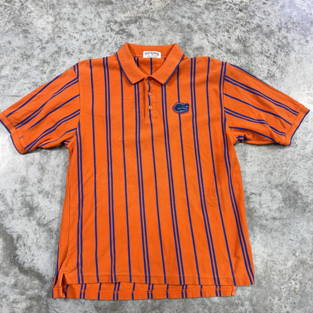 Florida Gators Polo Shirt Mens Large Boca Classics Striped Vintage Inspired Golf