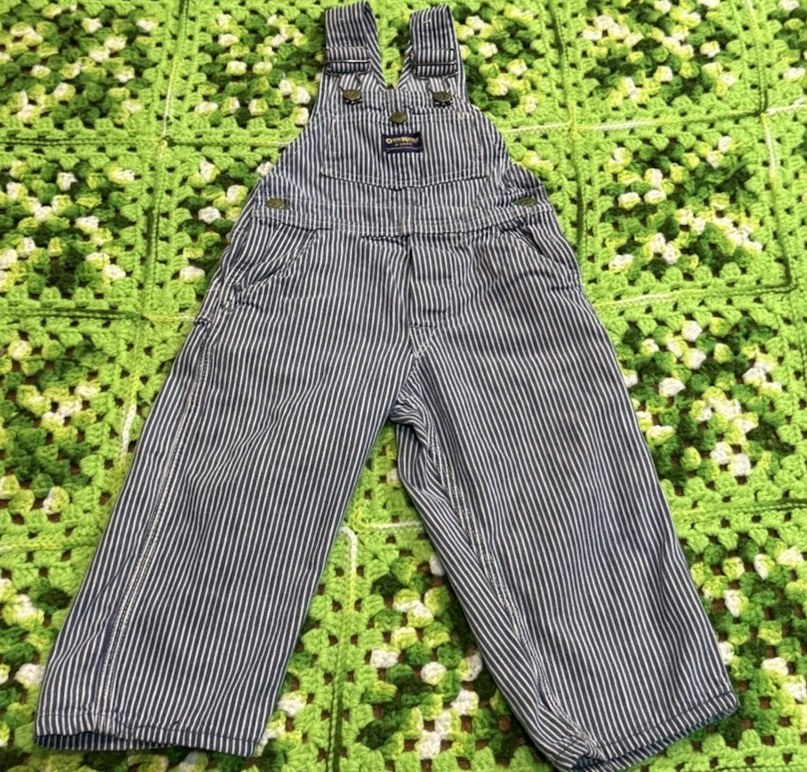 Vintage Oshkosh Vintage Striped Overalls Bibs Vestbak USA Retro Rockabilly