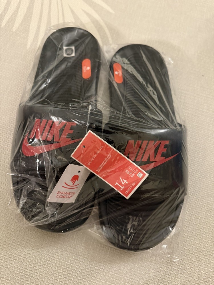 Men's Nike Victori One Slide Black/University Red-Black (CN9675 004)