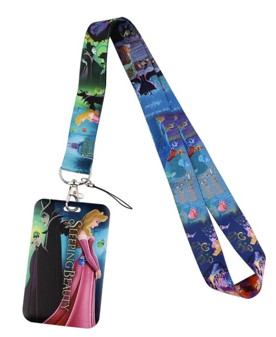 Disney Princess Aurora Maleficent Sleeping Beauty Lanyard ID Holder