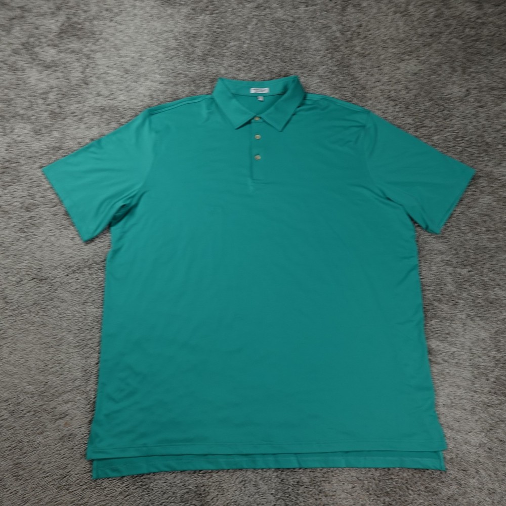 Peter Millar Polo Shirt Mens 3XLT Tall Green Summer Comfort Golf Performance