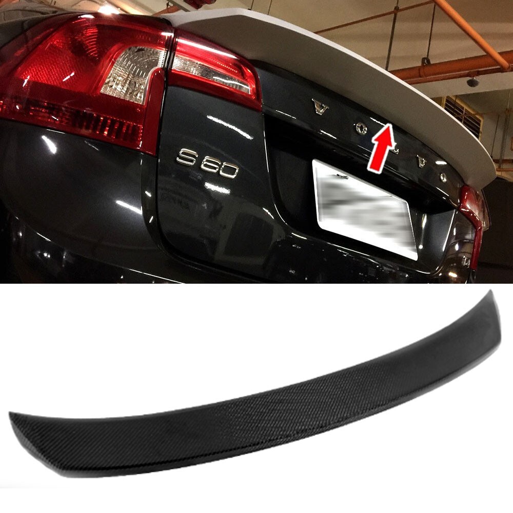 Volvo S60 T5 T6 2011-2018 Carbon Fiber Ducktail Rear Trunk Spoiler