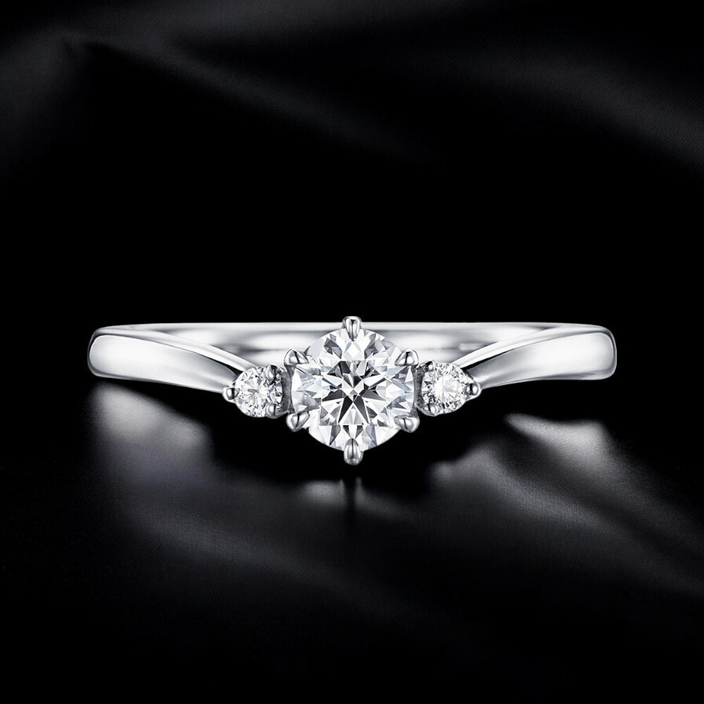 Engagement Ring 14K White Gold Round Cut 0.70 Ct Lab Created Diamond