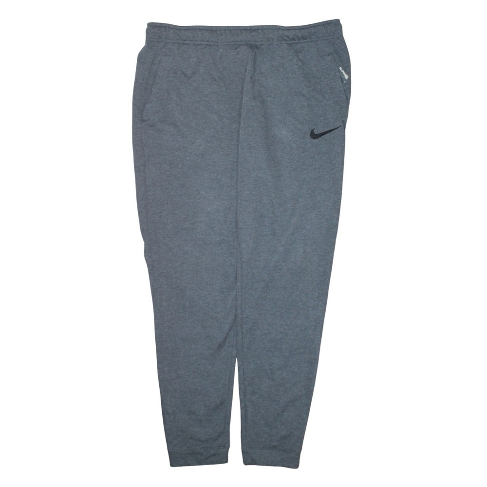 Nike Mens Joggers Grey French Terry Tapered Lightweight Elastic Waist Pockets XL