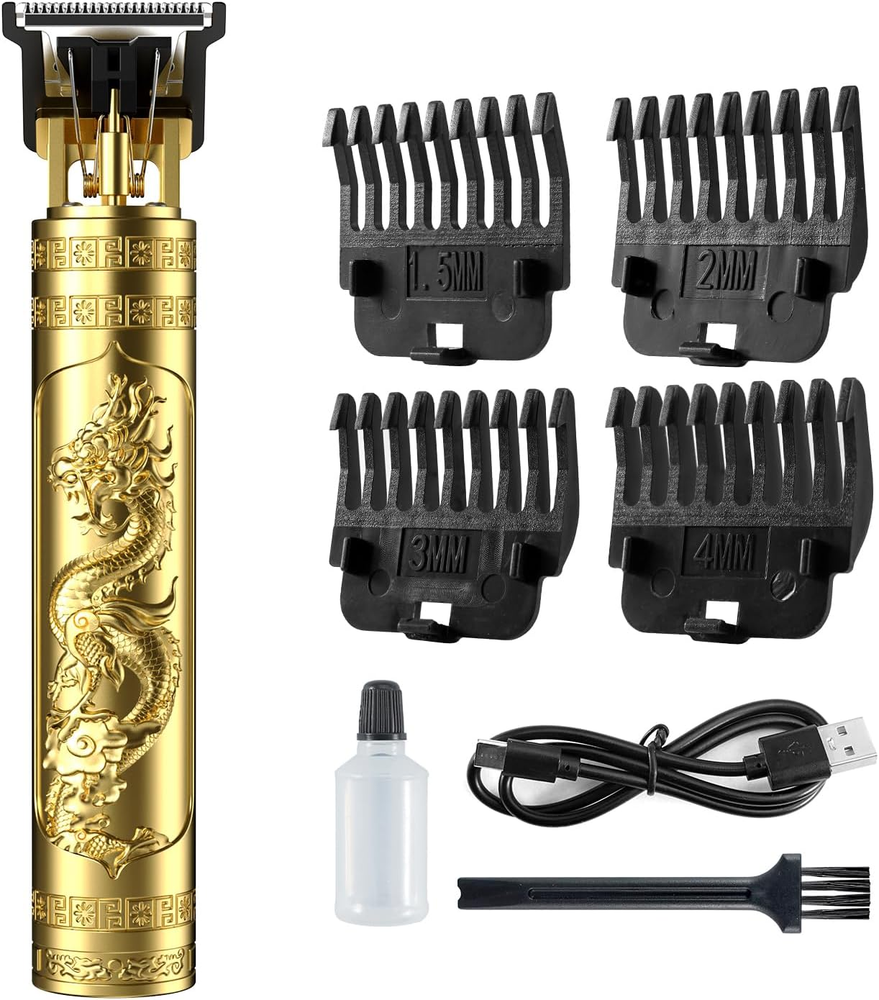 Men's Rechargeable Hair Clipper and Beard Trimmer 2-in-1 Grooming Kit