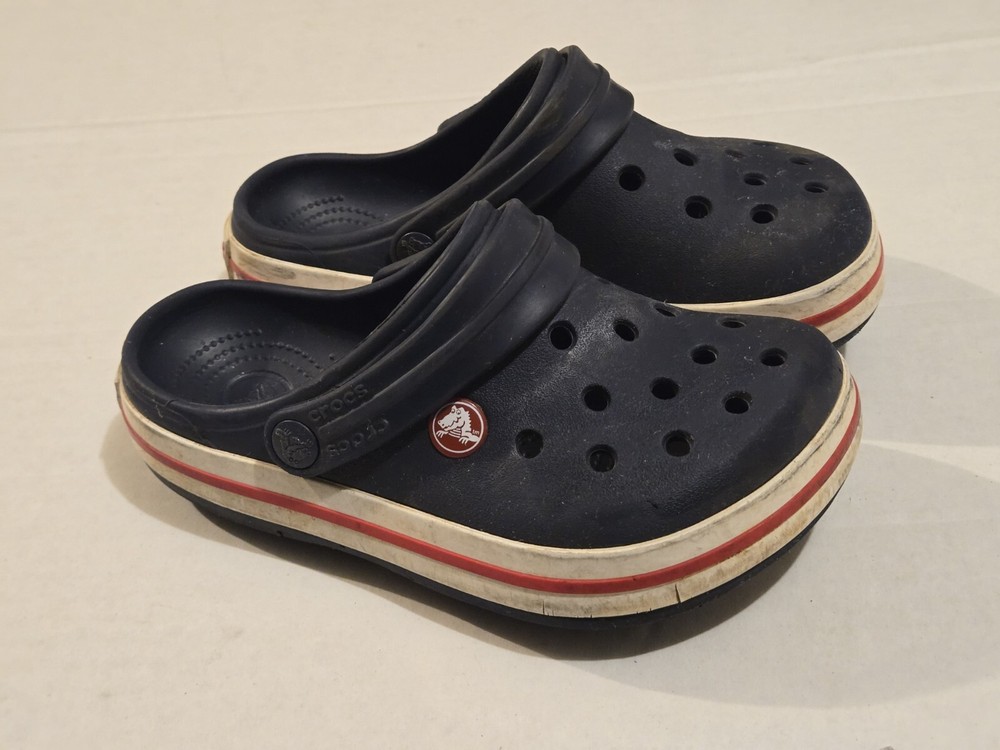 Crocs Original Classic Junior Kids Youth Size 1 J1 Unisex Clog Sandal Shoe Black