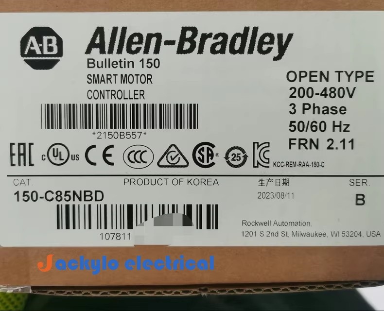 1PCS New Allen-Bradley 150-C85NBR SMC-3 85A Smart Motor Controller free tax