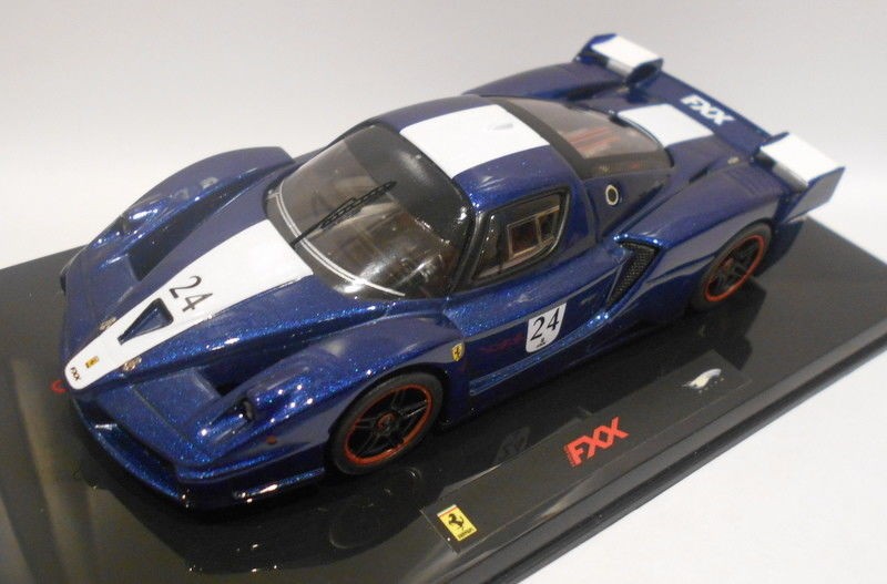 HOT WHEELS 1/43 Scale Diecast N5606 FERRARI FXX NO:24 BLUE