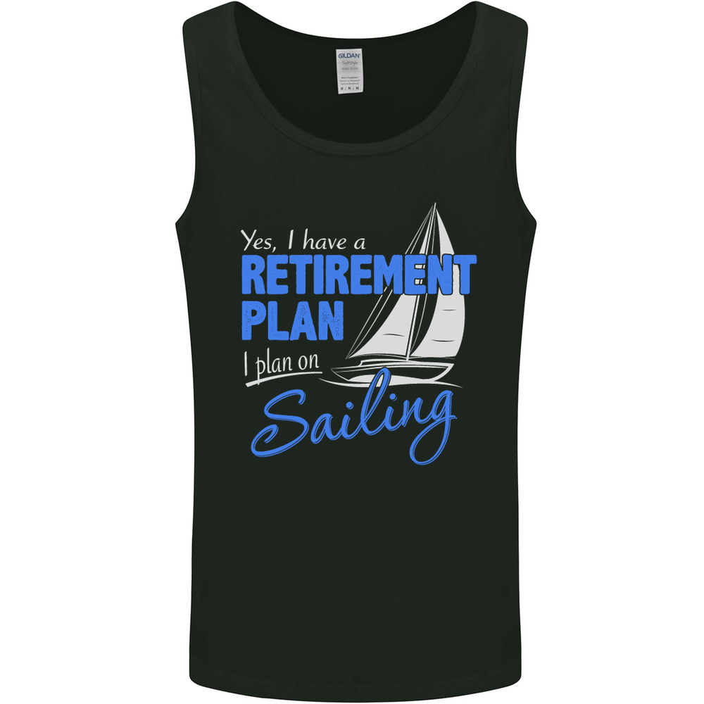 Retirement Plan Sailing Sailor Boat Funny Mens Vest Tank Top