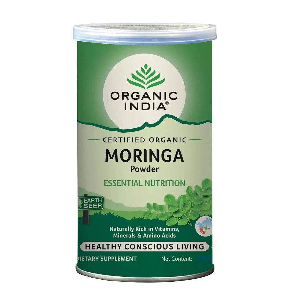 Organic India Moringa Powder 100gm - Nutrient-Rich Superfood for Malnutrition Support