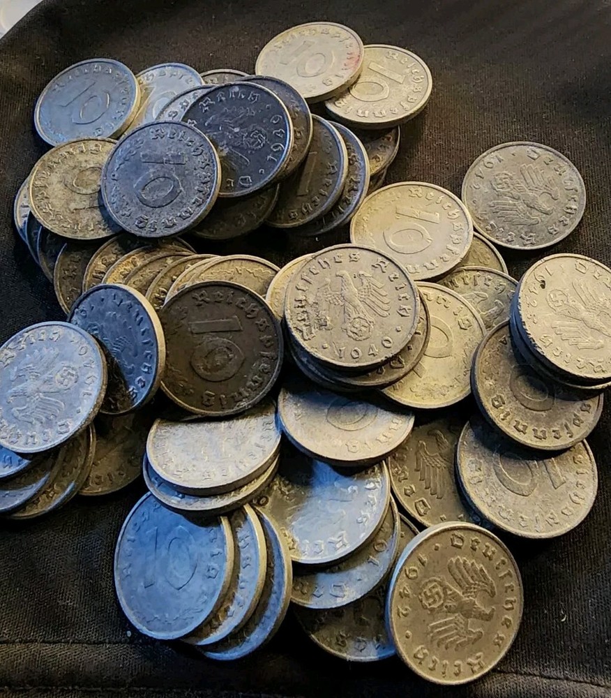 (🔴Sale1 Coin) 10 Reichspfenng 1940-44 Germany Nazi Coin 🔴Read The Decription🔴