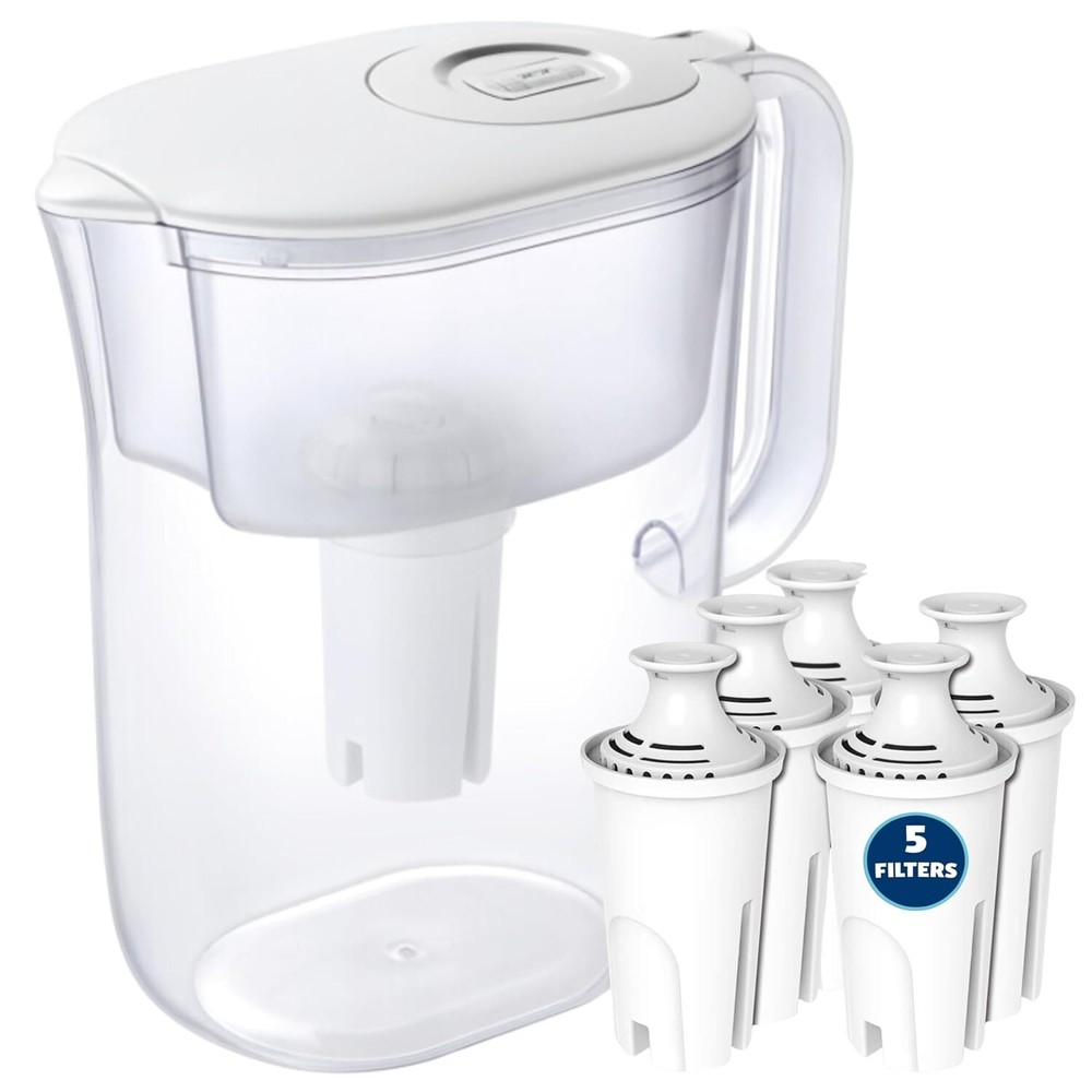 Waterdrop Compact Electric Water Filter Pitcher, Dispenser,14-Cup,with 1 Filter