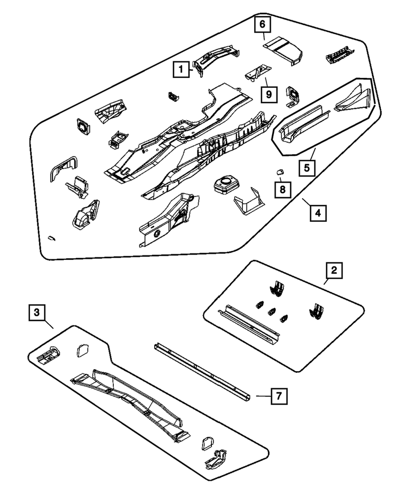 Genuine Mopar Right Rear Rail Extension Part 68025688AA