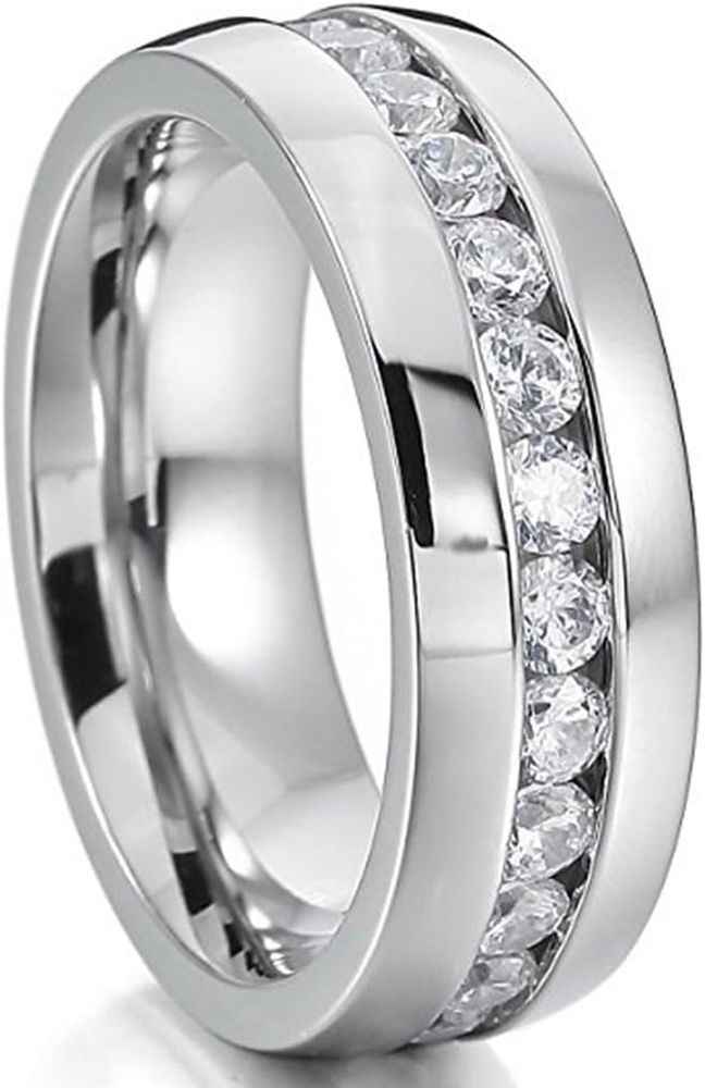 NL19 Mens Womens 6MM Titanium Stainless Steel High Polished 18K Gold Plated Chan