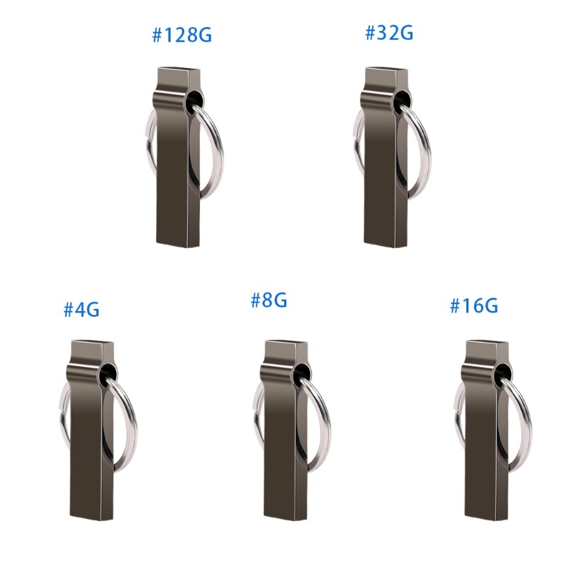 Data Storage Metal USB 2.0 Memory Sticks with Portable Keychain Data Drives