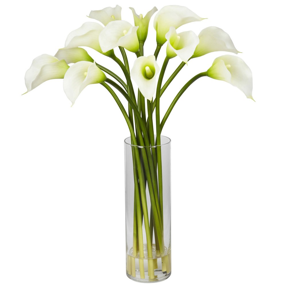 Elegant Cream Calla Lily Silk Floral Arrangement  