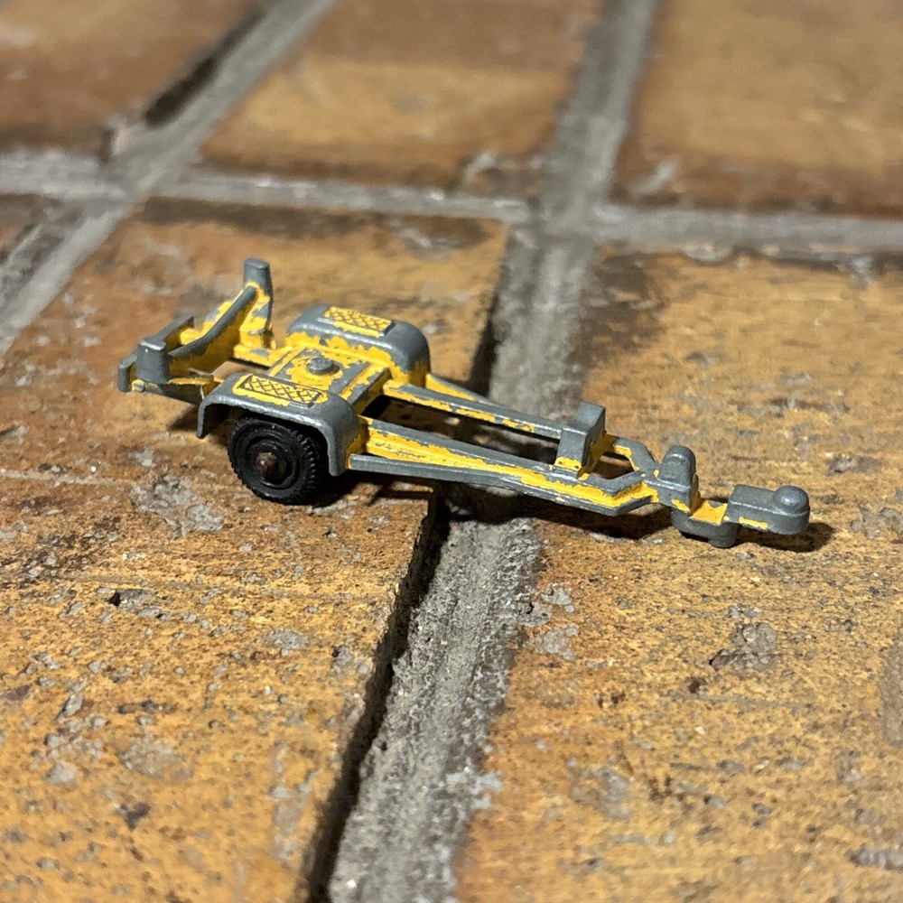 VTG ✅ Tootsie Toy Boat Hauler Trailer Yellow 1969 Diecast ✅ Made In USA Chicago
