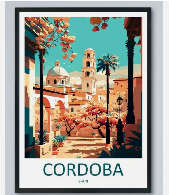 Cordoba Travel Print Wall Art - Stylish Home Decor & Unique Gift Idea