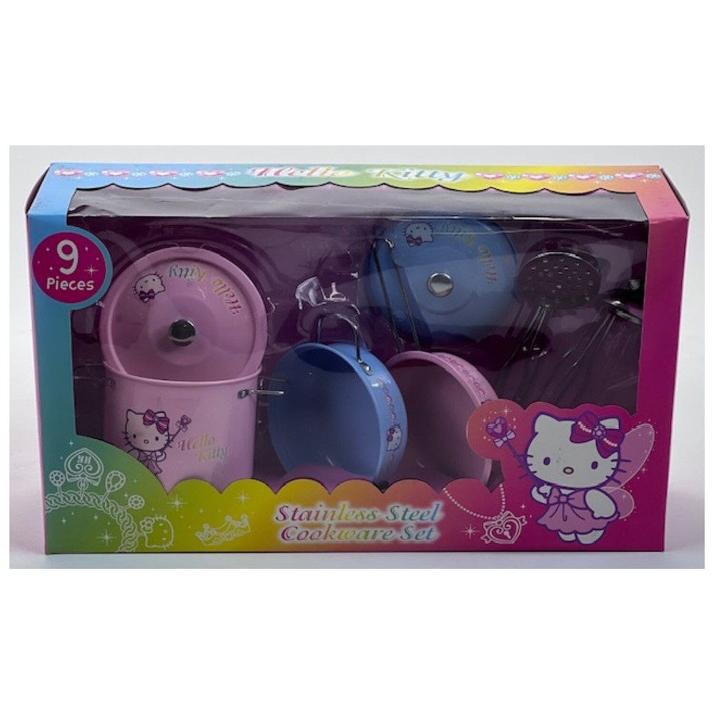 Hello Kitty 9-Piece Stainless Steel Cookware Set for Kids