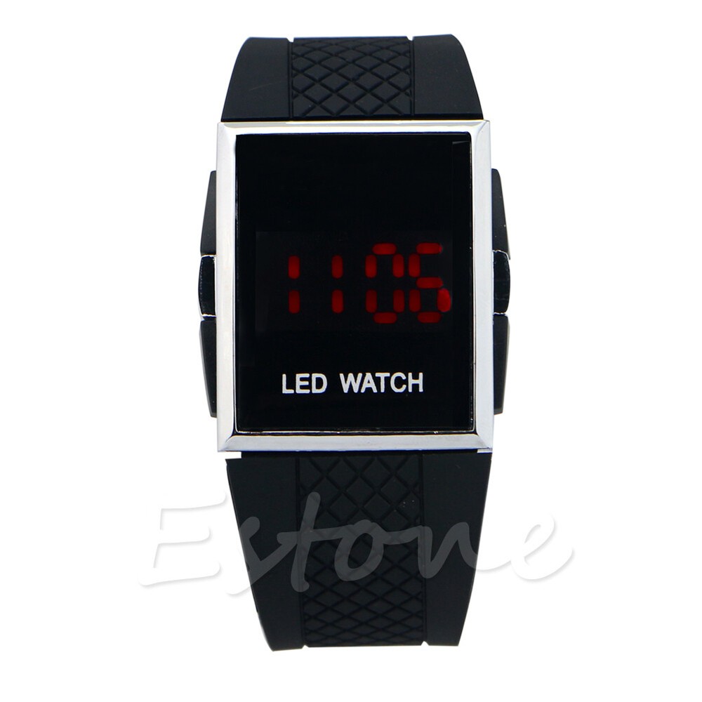 Unisex Digital Sport Watch with Silicone Strap and Chronograph
