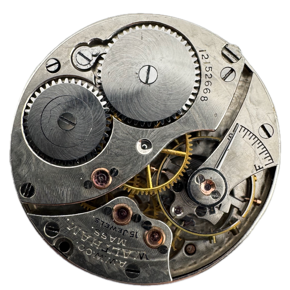 Antique 1903 Waltham 15 Jewel Hunter Pocket Watch Movement 115 Mechanical