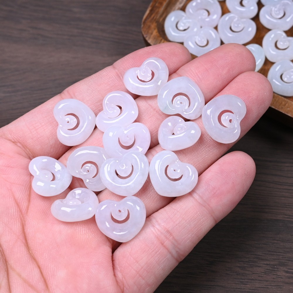 Natural Myanmar A-Grade Jade DIY Bracelet Earrings Pendant 13mm