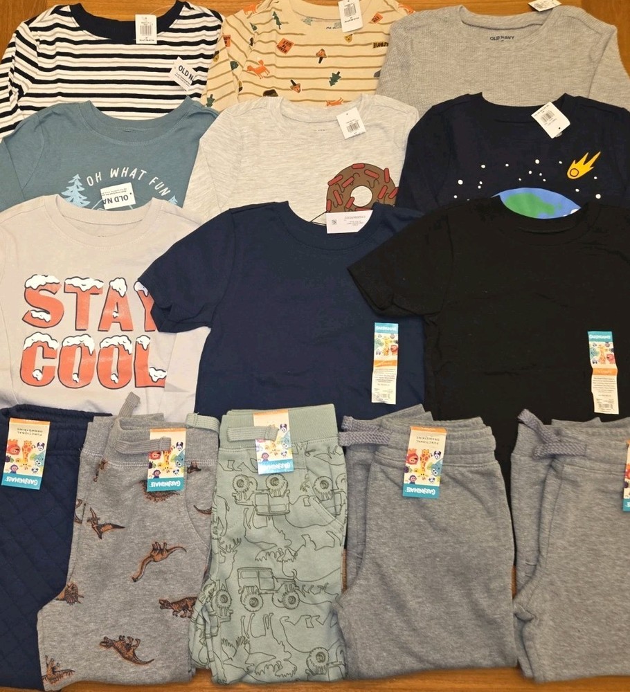 NEW Old Navy Garanimals Boys 4T Clothing Lot 14 PIECES Tees Tops Pants  #14-1122