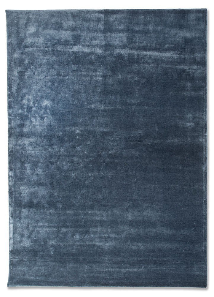 New Hand Tufted Viscose Color Ensign Blue Design Handmade Luxury Carpet Rug