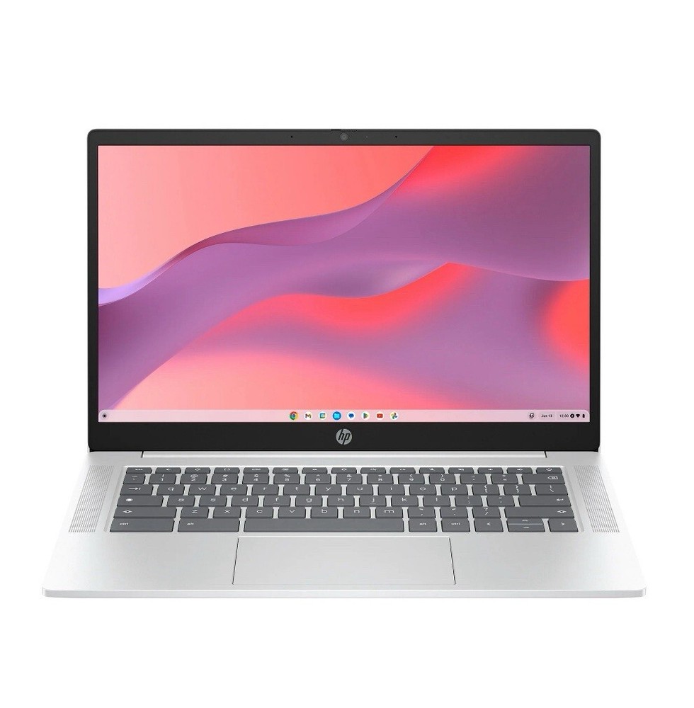 HP Chromebook 14 Inch Laptop Intel Processor N200 4GB RAM 128GB UFS Glacier Silv