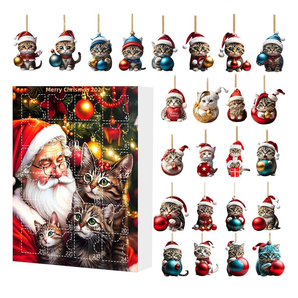 2024 Cat Christmas Holiday Advent Calendar 24 Days Christmas Advent Calendar