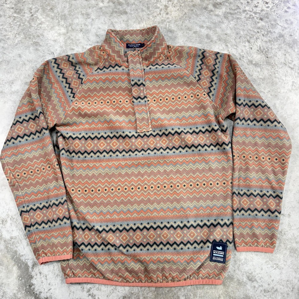 Southern Marsh Sweater Mens XL Aztec Fleece Pullover Warm Outdoors