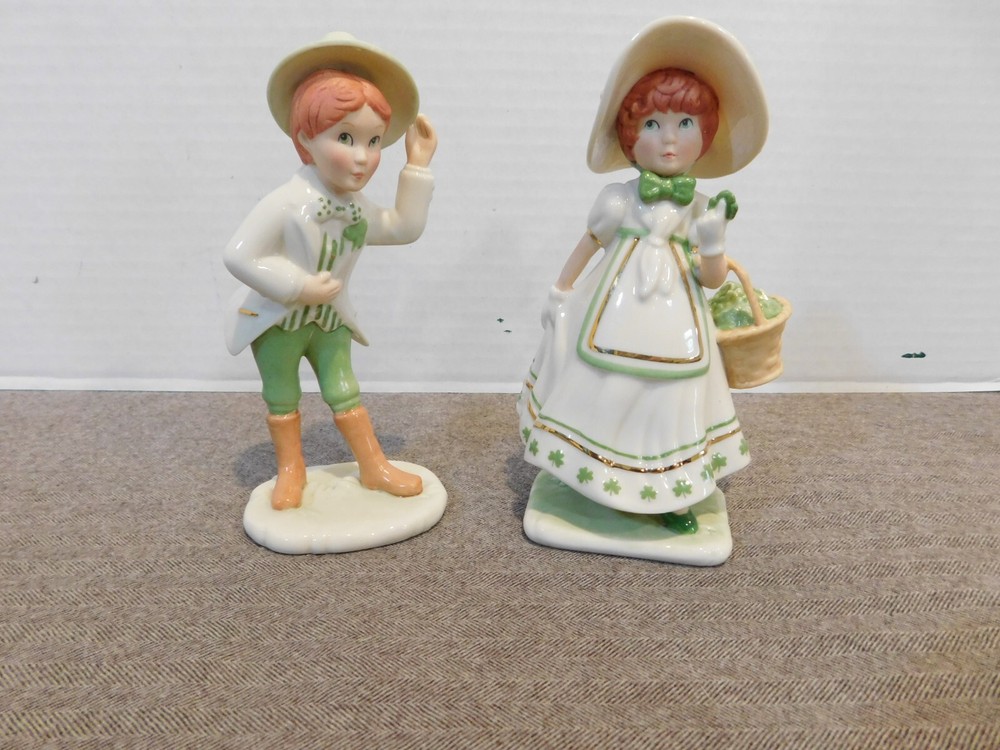 Lenox St Patricks Day Seamus and Molly Irish Lad & Lass Figurines