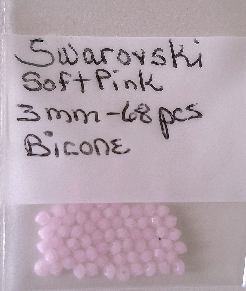 Swarovski Light Pink Matte 3mm Crystals 68 Pcs Rare Last One