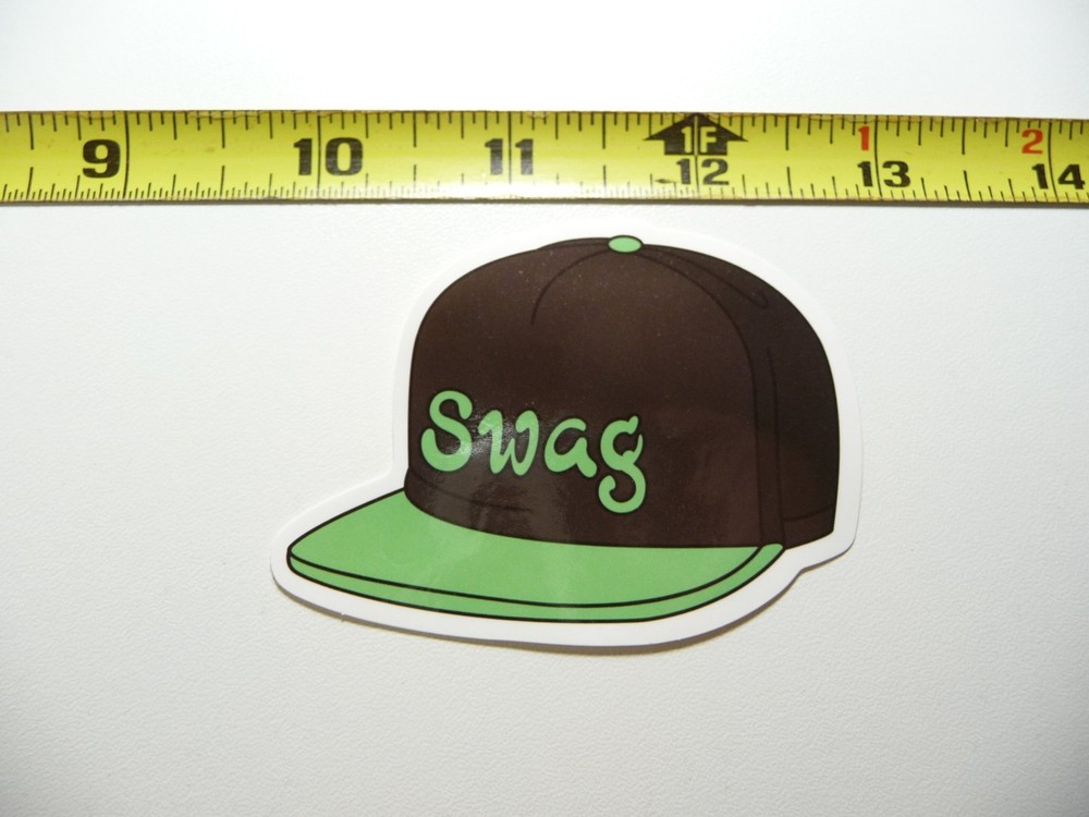 SWAG BASEBALL CAP DECAL STICKER HIP HOP RAP MUSIC STYLE STREET
