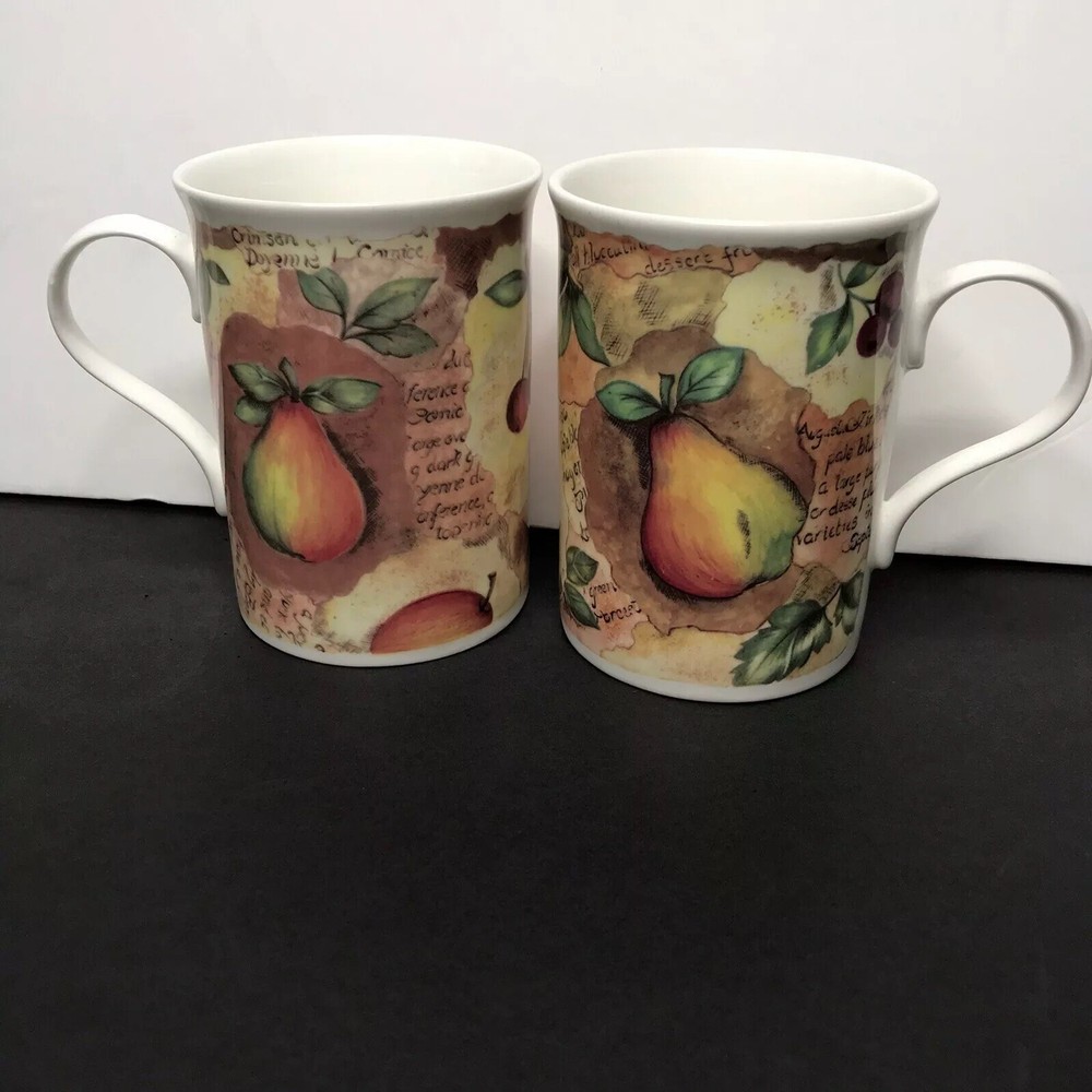Elegant Set of 2 Crown Trent Fine Bone China Coffee Cocoa Cups