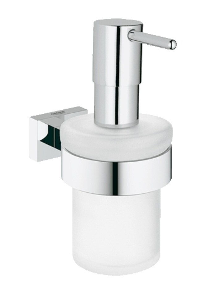 Grohe 40 756 Chrome Essentials Cube Wall Mounted Soap Dispenser