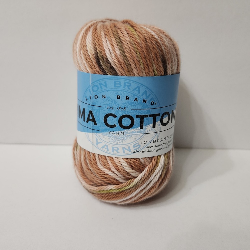 Lion Brand Pima Cotton Yarn Auburn 762-501 Skein 3 Oz