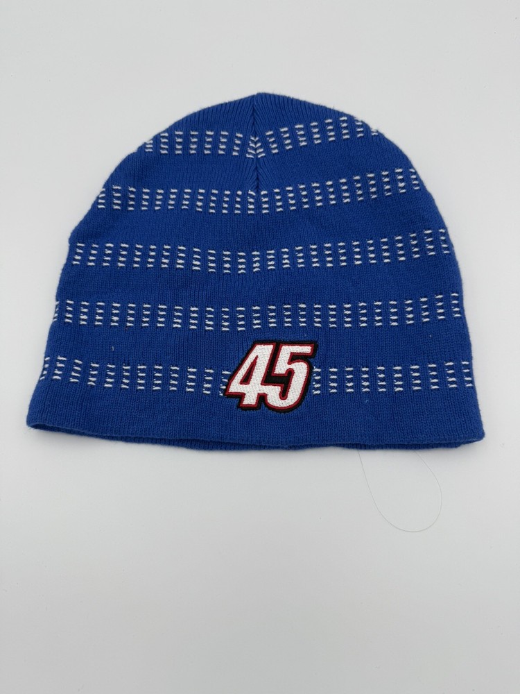 NASCAR #45 Blue Beanie Skull Cap for Racing Sports Outdoor One Size  