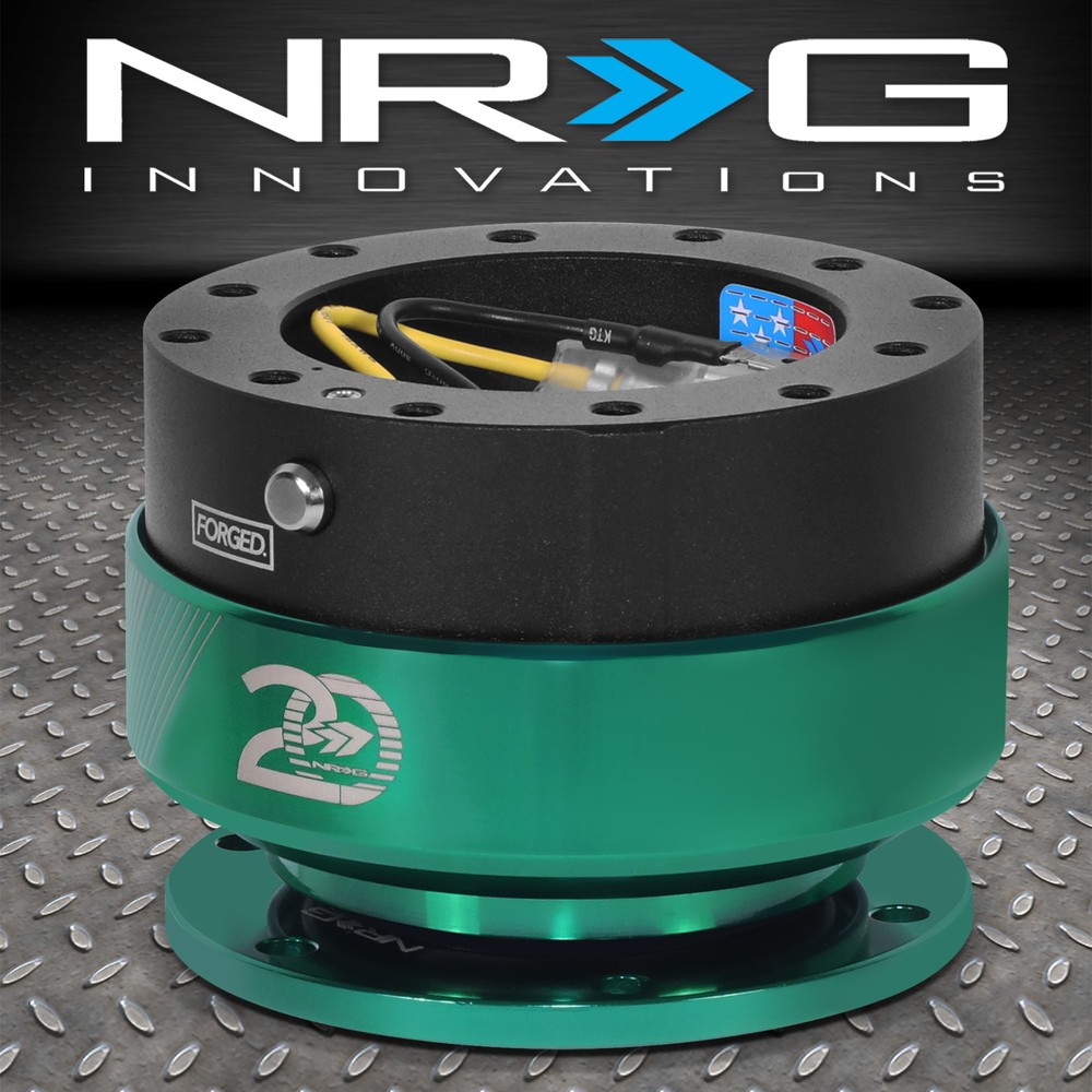 NRG 20th Anniv Quick Release Adapter in Emerald Green for Steering Wheels