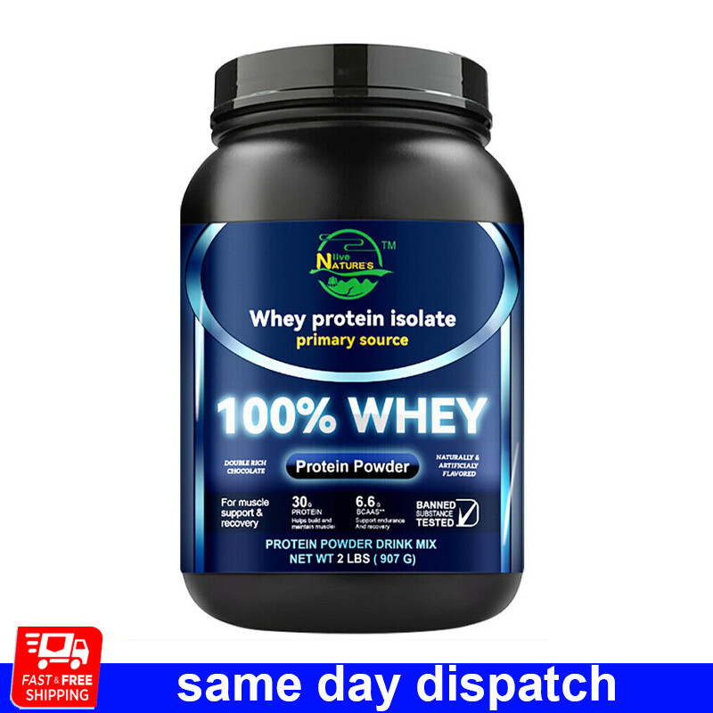 New 100% Whey Protein Powder for Muscle Growth - Chocolate & Vanilla Flavors