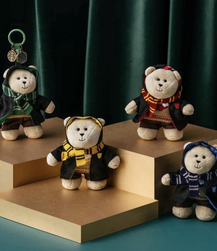 Starbucks Harry Potter Bearista Bear Keychain House Mini Plush Set 4pcs. 2026