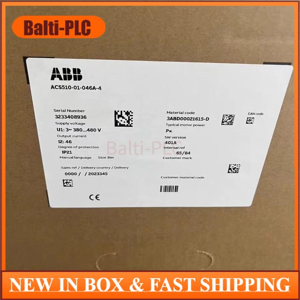 ABB ACS510-01-046A-4 Frequency Converter New in Box 1pcs US Free TAX No Keypad