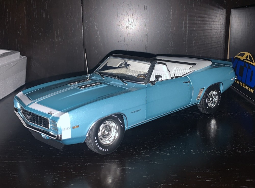 Rare 1969 Chevrolet RS/SS Camaro Azure Turquoise A1805725TY 1 of 48 Models