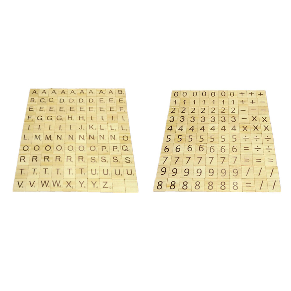 Wood Number Chips Letters Crafts Wooden Letter Squares Small Wooden Letter Tiles