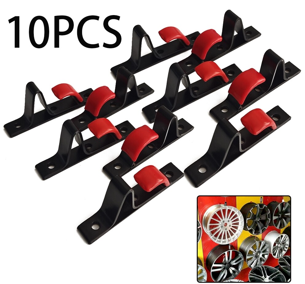 10Pcs Heavy-Duty Tire Rim Hanging Clips for 13-22 Inch Wheels Shop Display Rack
