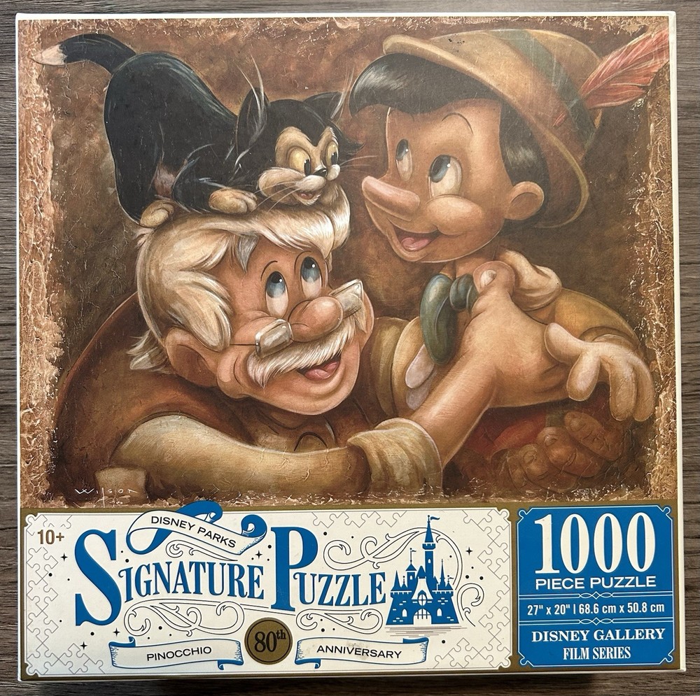 Disney Parks Signature Pinocchio 80th Anniversary 1000-Piece Puzzle New