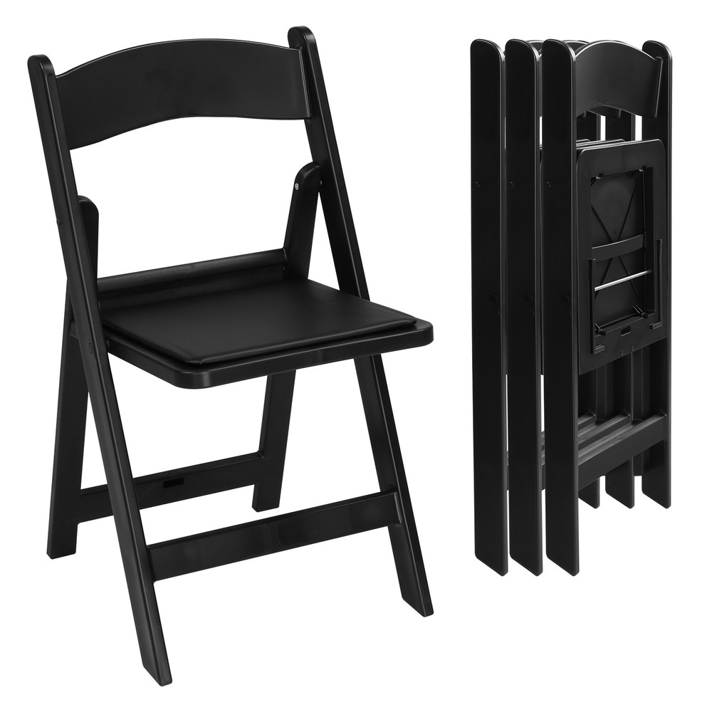 4PCS Foldable Plastic Chairs for Events Weddings Camping Dining Comfortable Seats